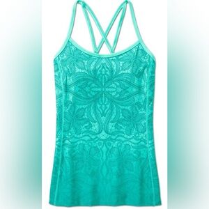 Athleta  Mint Printed Harmonious Yoga Cami Shelf Bra Size Large